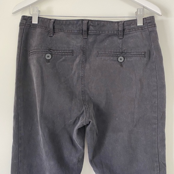 Anthropologie Dark Gray Buttoned Hem Utility Pants - Picture 9 of 11
